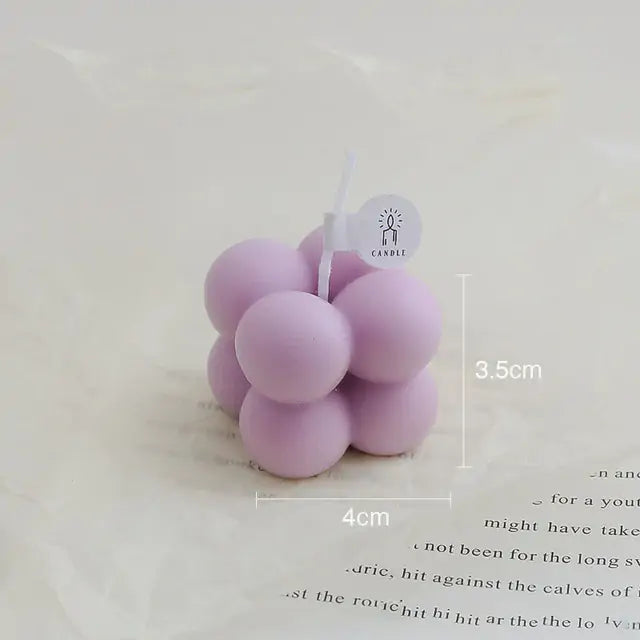 Mini bougie cube à bulles