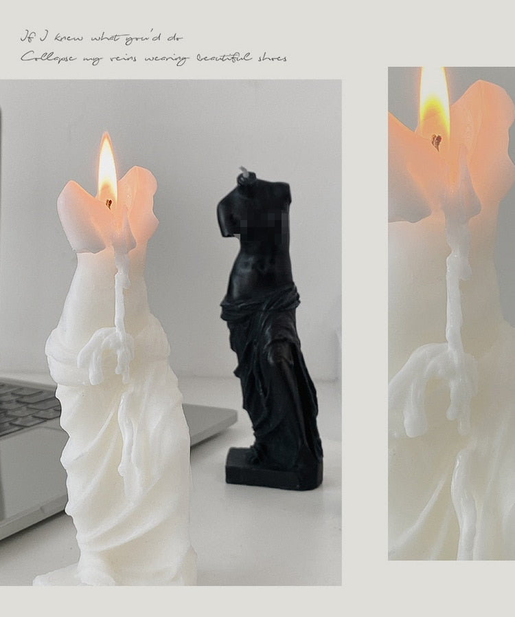 Roman Statue Candle (Venus, Laocoon, and David)